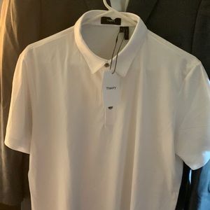Men’s brand new Theory dress /casual white shirt sleeve shirt SZ Large